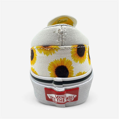 VANS Classic Slip On Sunflower Yelllow True White Kids Girls Size 3 Slip-On