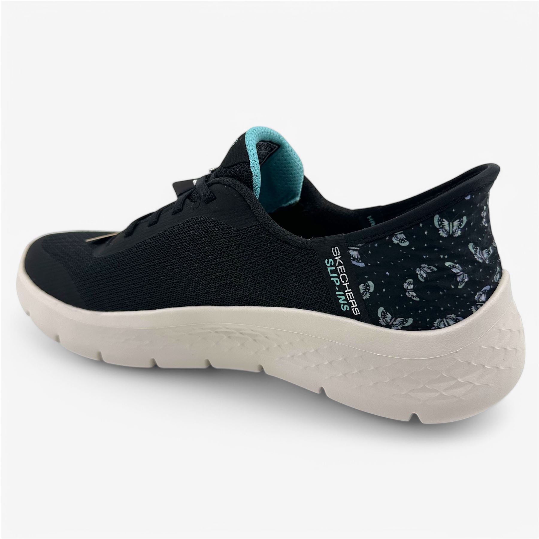 Skechers Go Walk Flex Eva Black Aqua Womens Athletic Sneaker