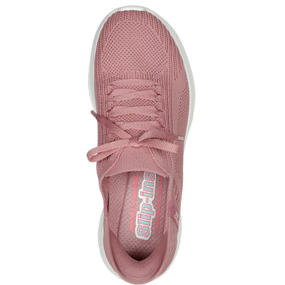 Women's Wide Fit Skechers 149710 Slip-ins Ultra Flex 3.0 Brilliant Path Trainers - Mauve