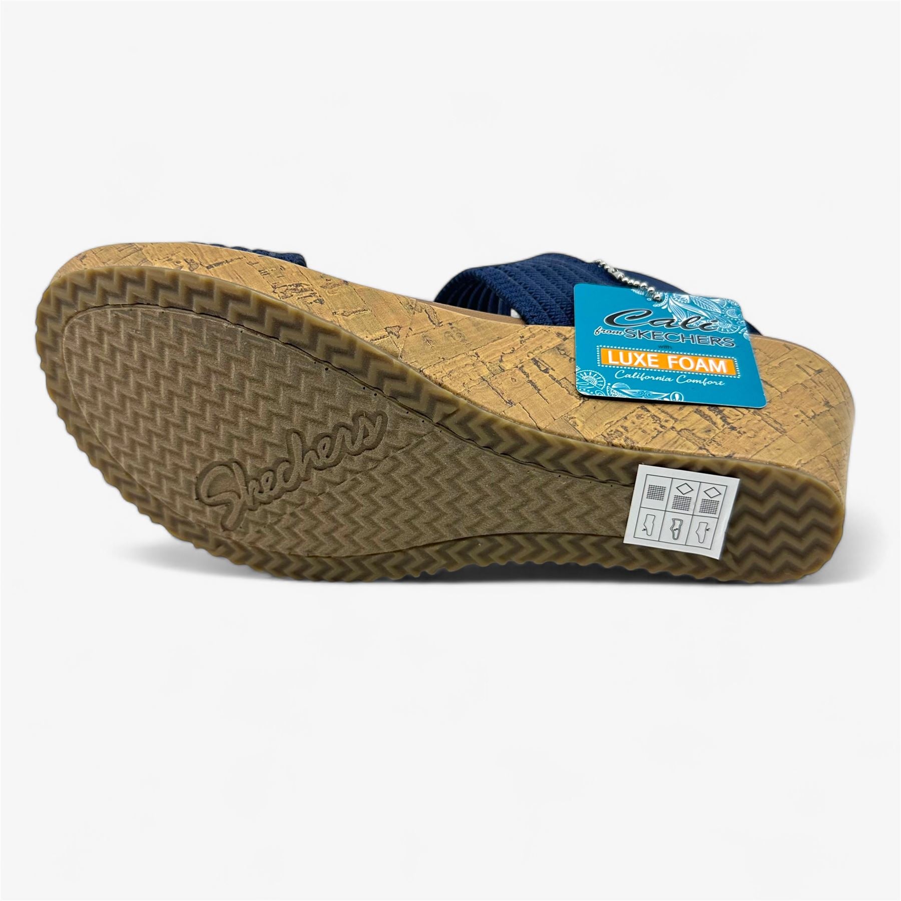 Skechers Beverlee Sheer Luck Navy Blue Womens Sandal Strappy