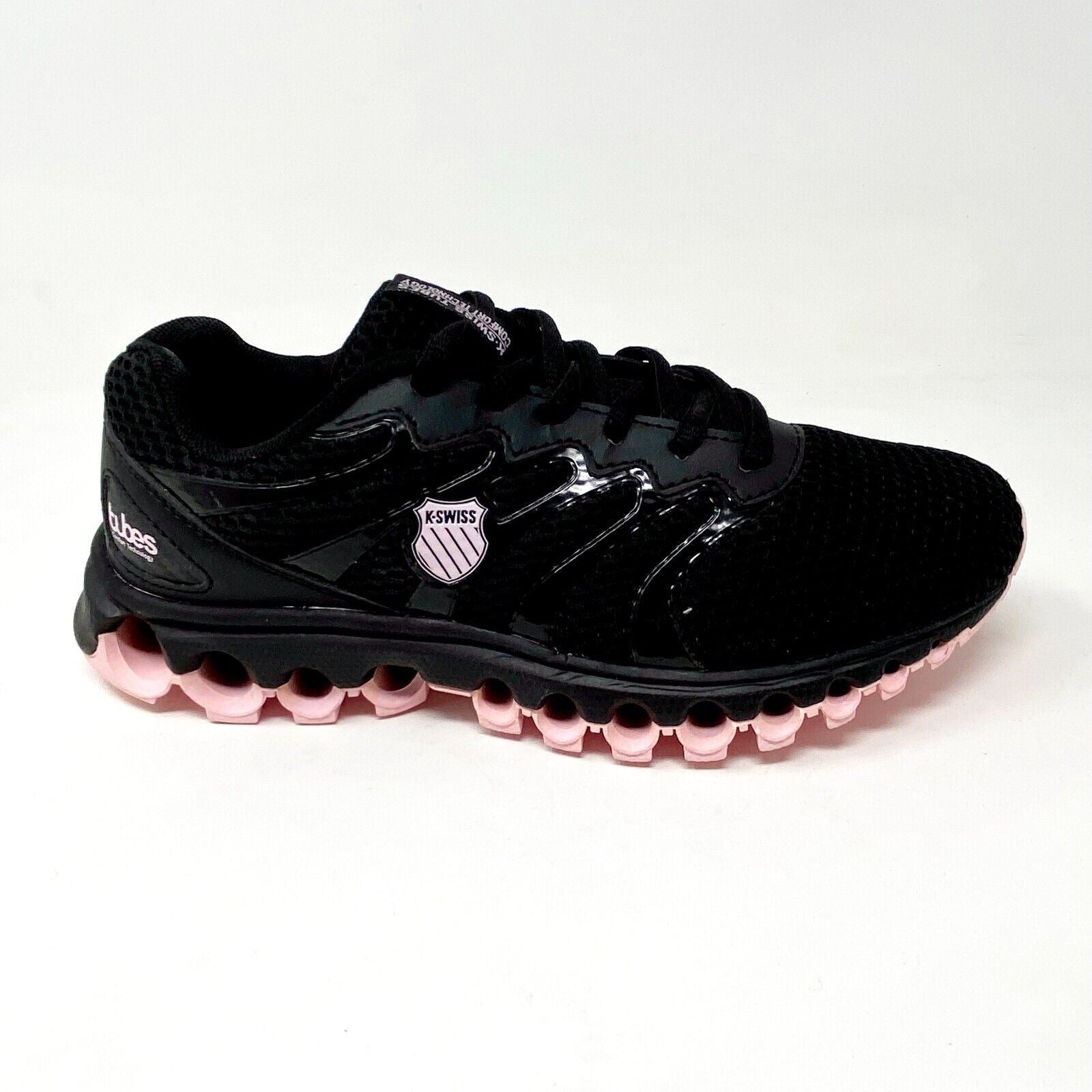 K-Swiss Tubes Comfort 200 Black Cherry Blossom Womens Wide Sneakers 97112 056 W