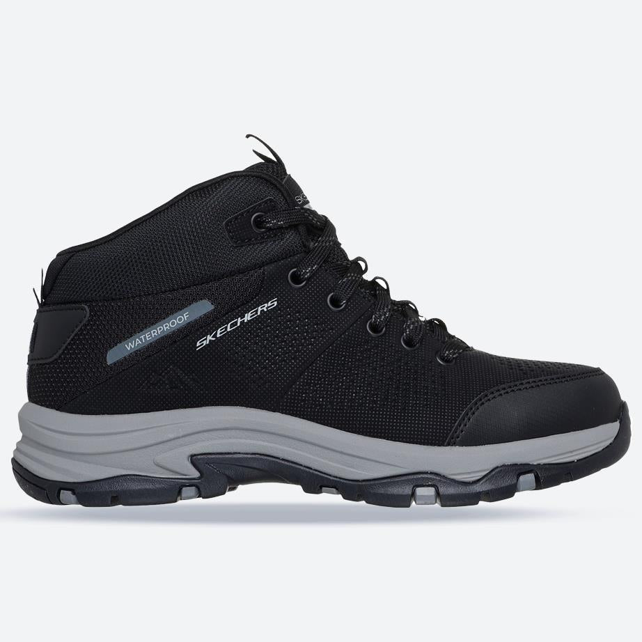 Women's Relaxed Fit Skechers 180005 Waterproof Trego Trail Destination Boots - Black/Charcoal