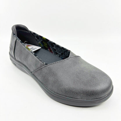 Skechers Arch Fit Uplift Core Roots Charcoal Womens Size 6.5 Slip On Shoes