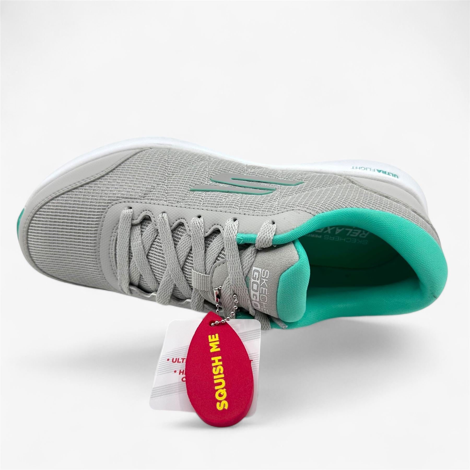 Skechers Go Golf Max Fairway 4 Gray Turquoise Womens Athletic Sneaker