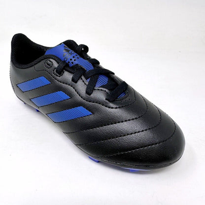 Adidas Goletto VIII FG J Black Blue Kids Youth Size 1 Soccer Cleats GX6906