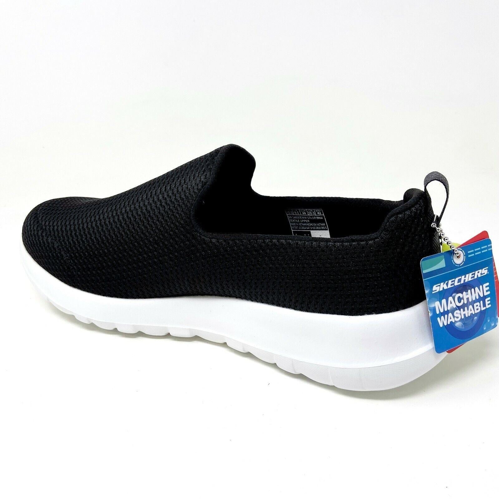 Skechers Go Walk Max Black White Mens Extra Wide Width Casual Shoes