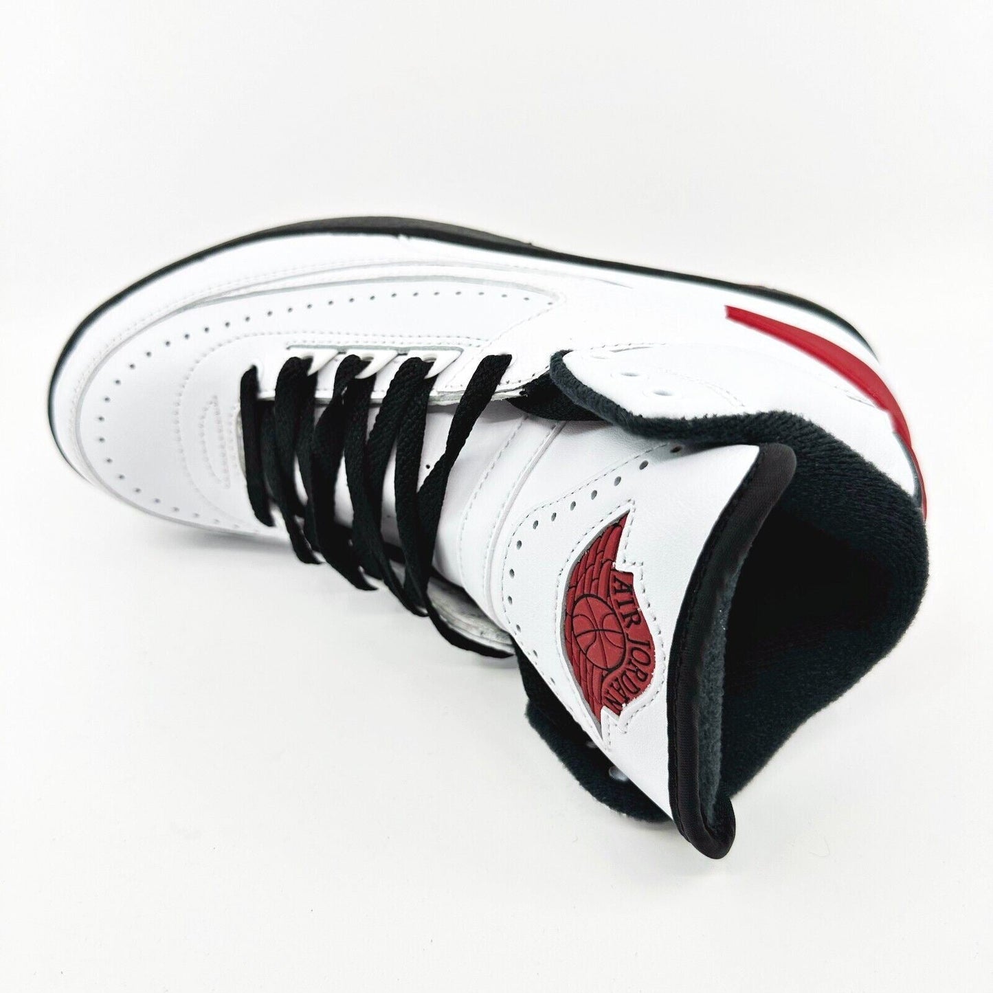 Nike Air Jordan 2 Retro White Varsity Red Black Womens Size 6.5 Sneakers