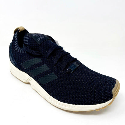 Adidas Originals ZX Flux PK Black Gum Mens Primeknit Running Sneakers BA7371