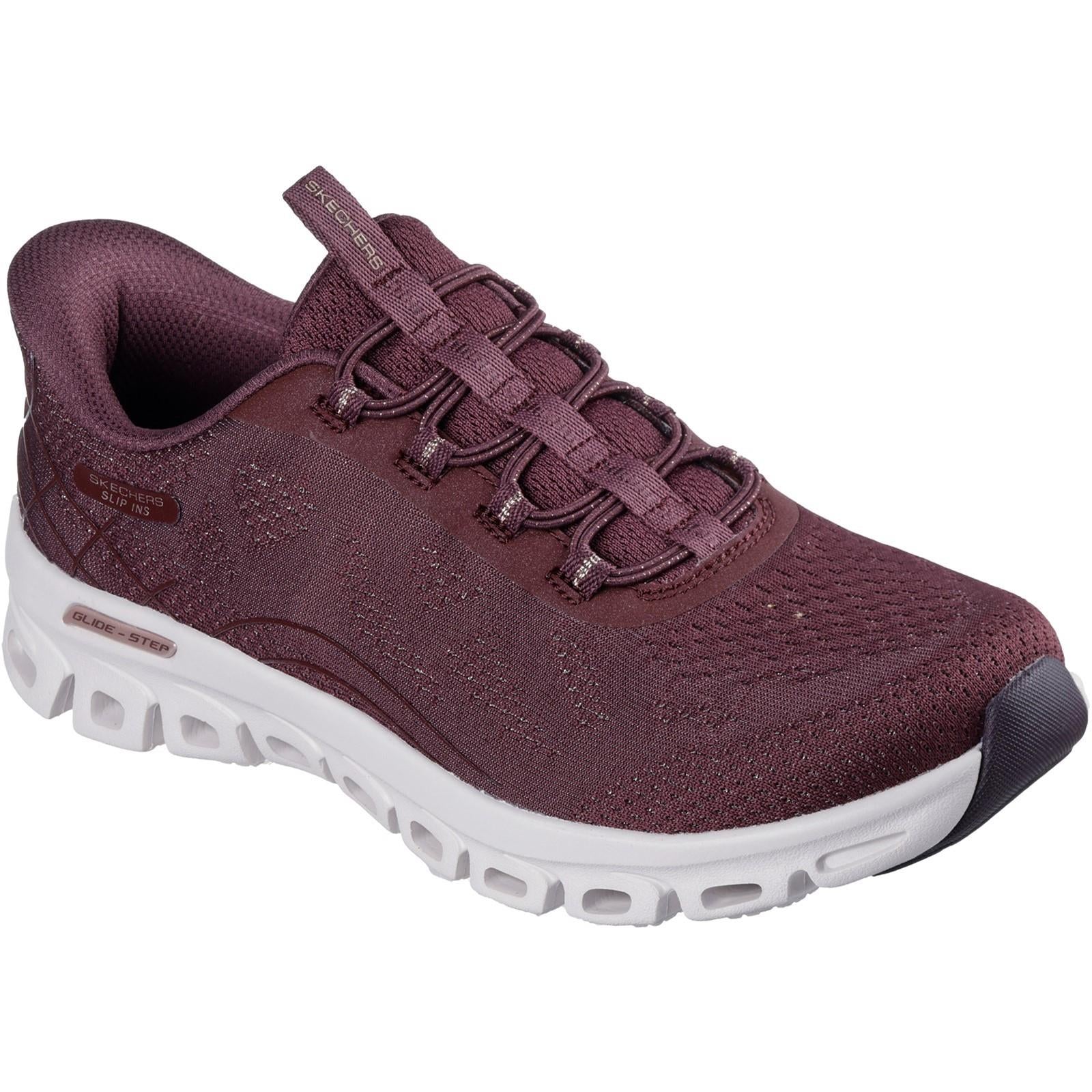 Women's Wide Fit Skechers 104750 Slip-ins Glide Step Elevate Amaze Trainers