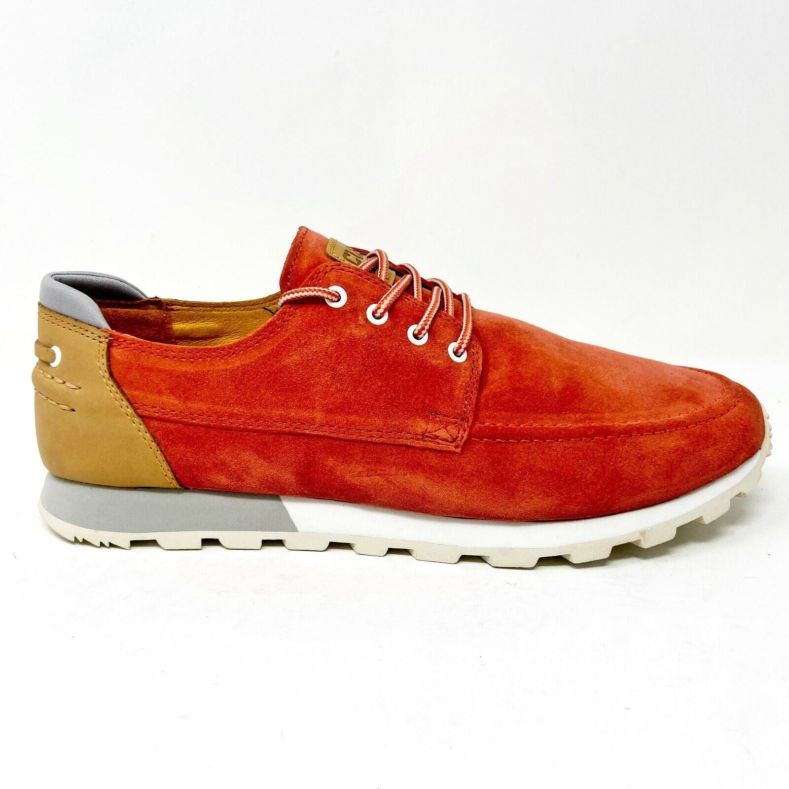 Clae Desmond Fire Suede Red Mens Premium Casual Shoes Sneakers