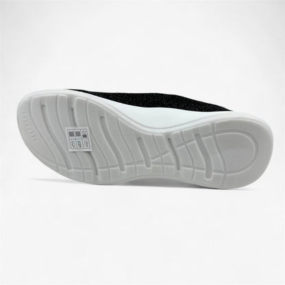 Skechers Vapor Foam Lite Revolve Black Blue Womens Athletic Sneaker