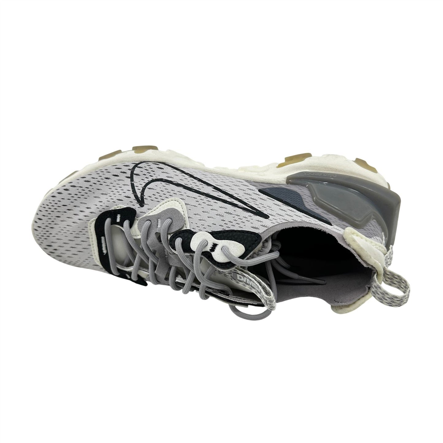 Nike React Vision Vast Grey Black White Mens Athletic D/MS/X Sneaker