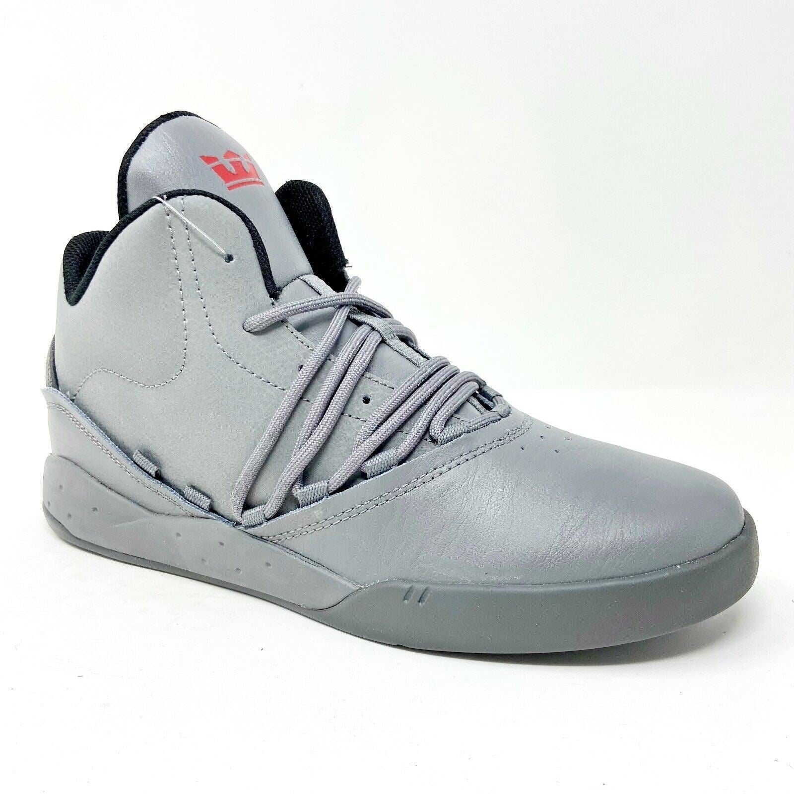 Supra Estaban Charcoal Gray Mens Casual High Top Sneakers S04115
