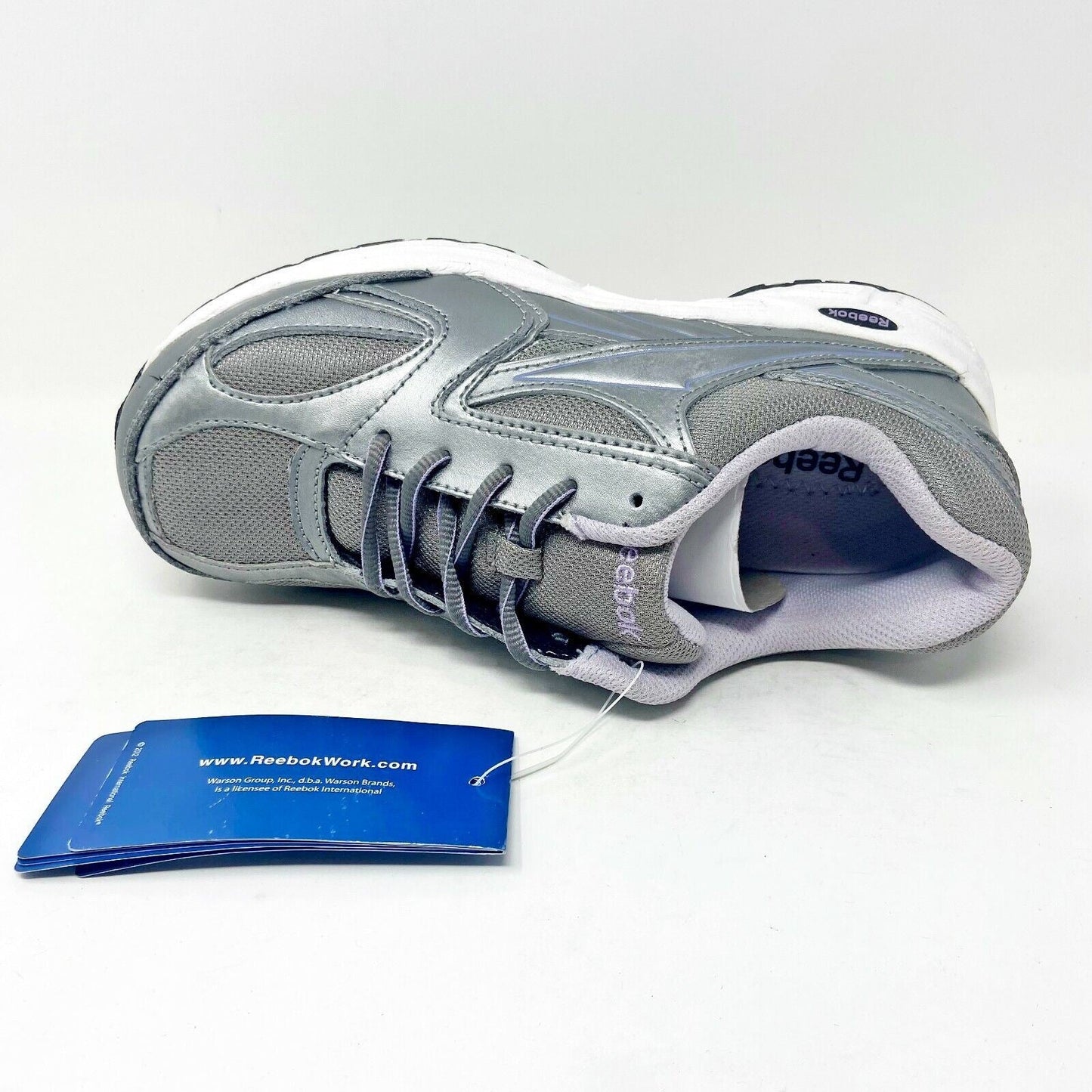Reebok Work On Line Light Grey Oxford Womens Wide Composite Toe Sneakers RB448