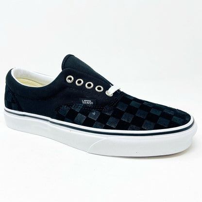Vans Era (Deboss Checkerboard) Black True White Womens Classic Shoes Sneakers