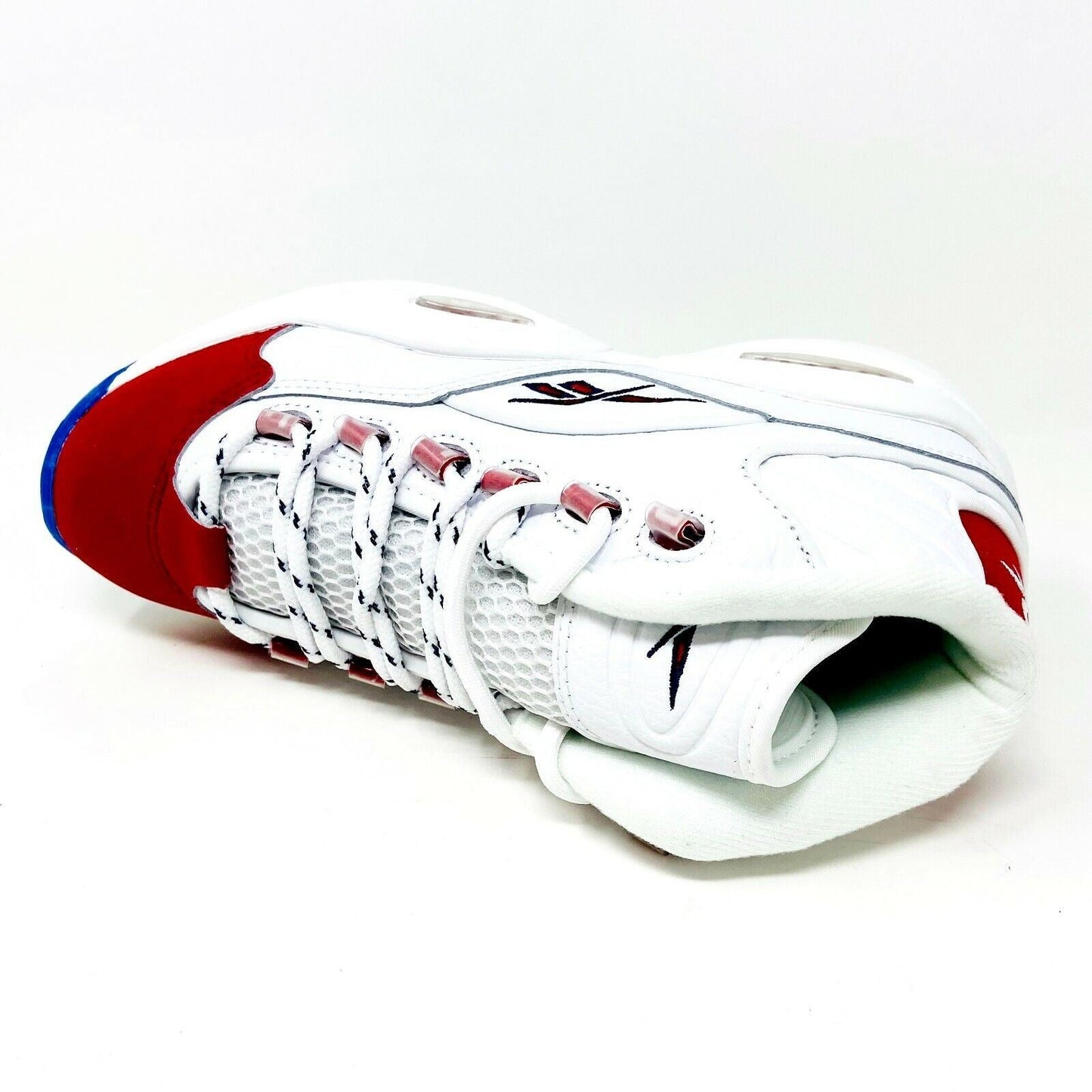 Reebok Question Mid OG Red Toe 25th Anniversary Mens Basketball Sneakers FY1018