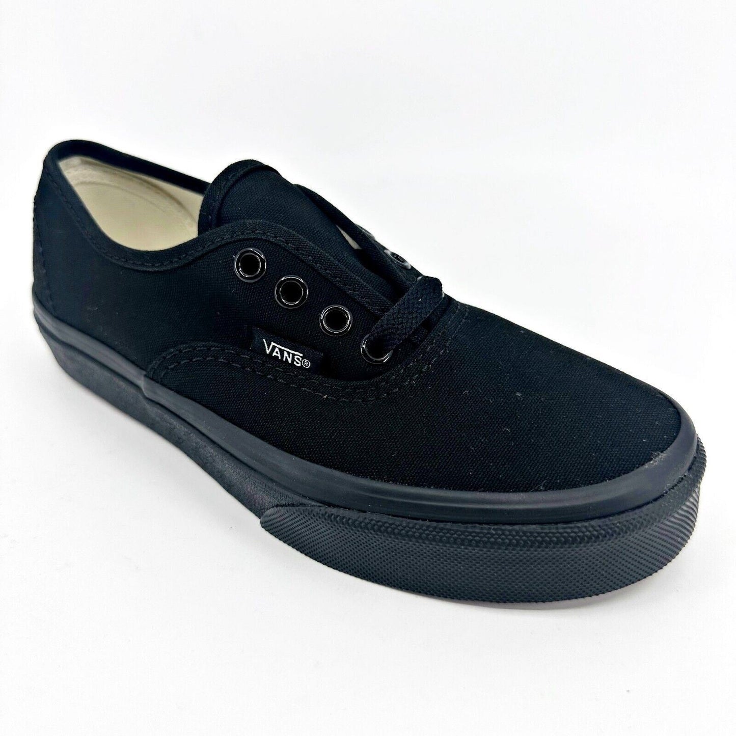 Vans Authentic Triple Black Classic Kids Shoes Casual Sneakers