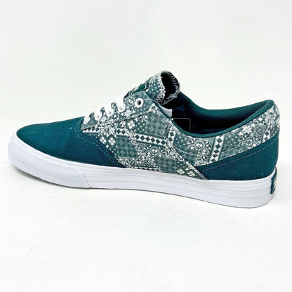 Supra Cobalt Evergreen Print Green White Mens Skateboard Shoes 05663 304