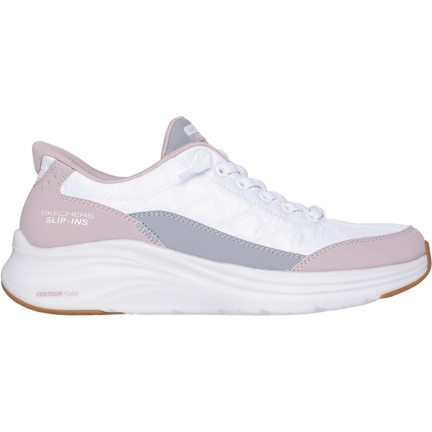 Women's Wide Fit Skechers 150404 Slip-ins Contour Foam Cozy Fit Trainers