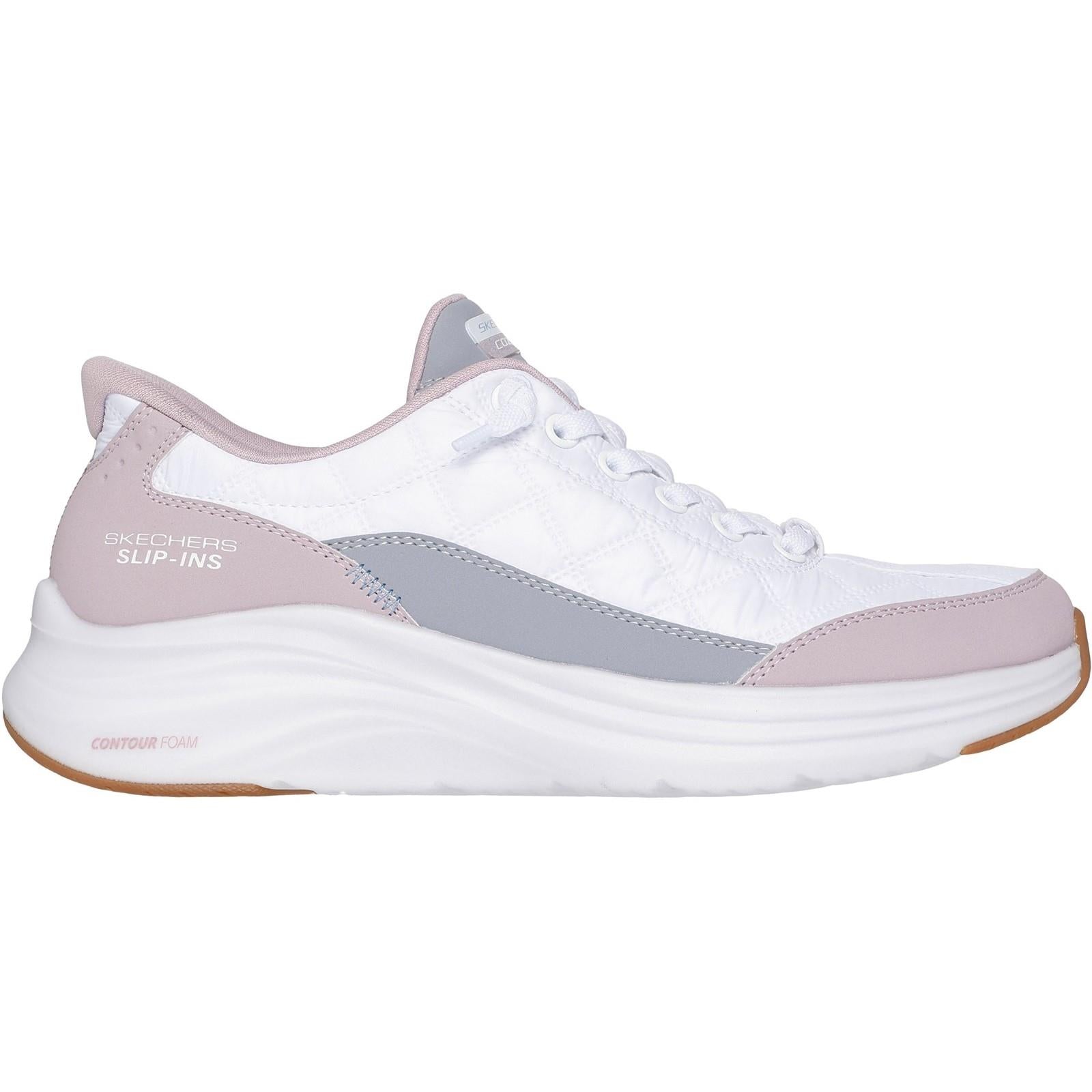 Women's Wide Fit Skechers 150404 Slip-ins Contour Foam Cozy Fit Trainers