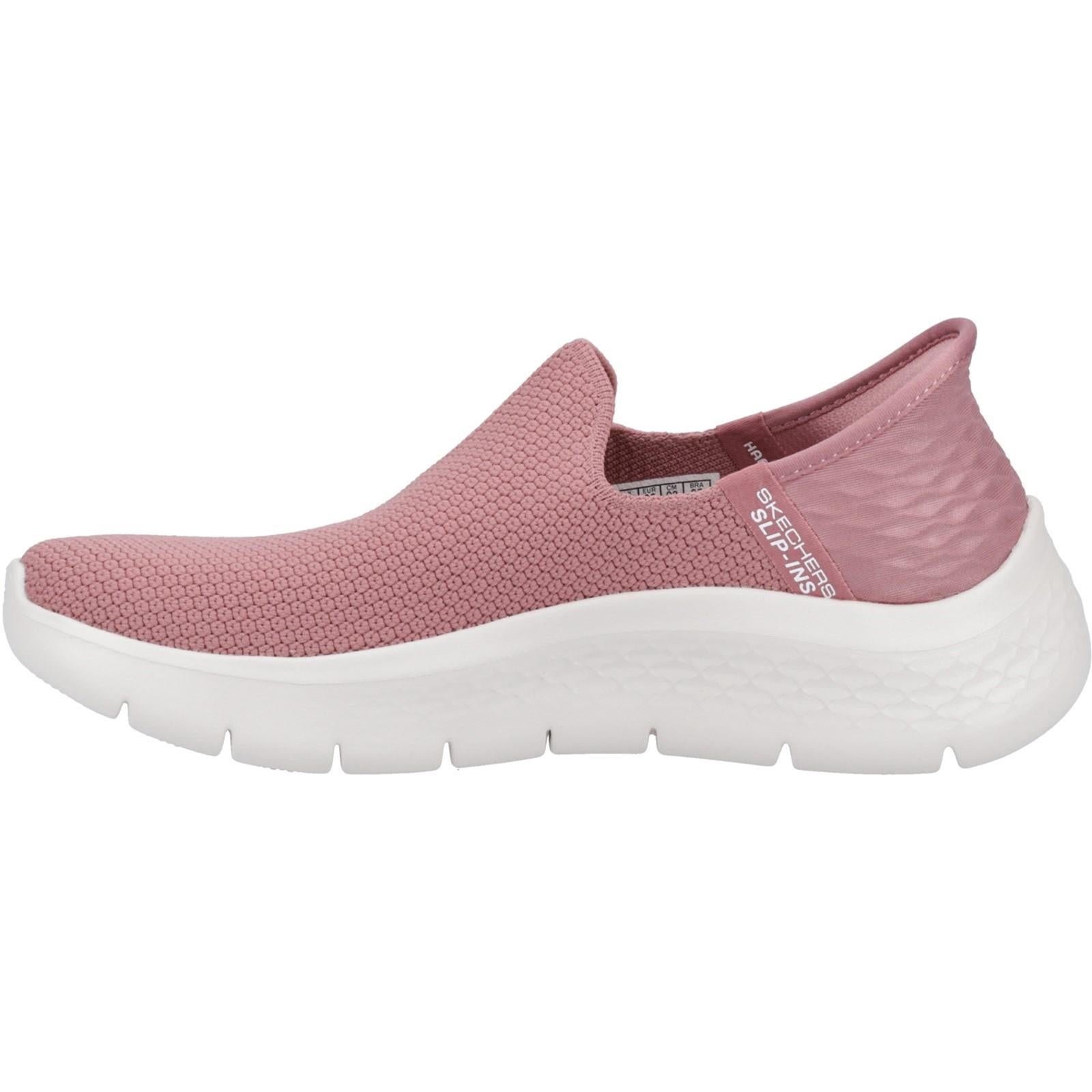 Women's Wide Fit Skechers Slip-ins 124820 Go Walk Flex Sunset Trainers