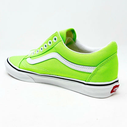 Vans Old Skool (Neon) Gecko Green True White Womens Casual Shoes Sneakers