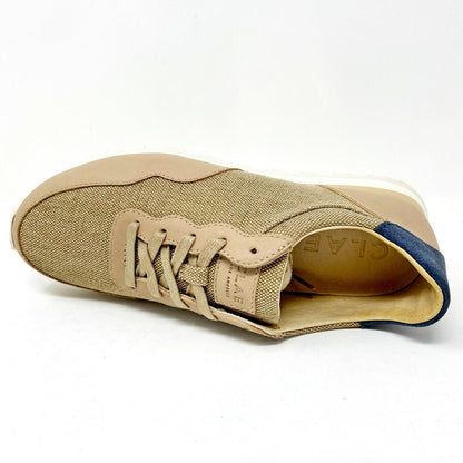 Clae Hoffman Premium Natural Hemp Oyster Tan Mens Premium Casual Sneakers