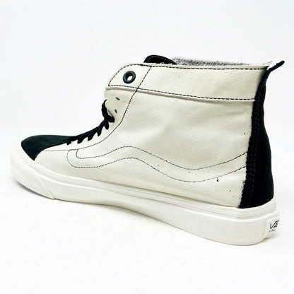 Vans Vault Taka Hayashi Sk8 Hi LX Black Marshmallow Leather Womens Size 6.5