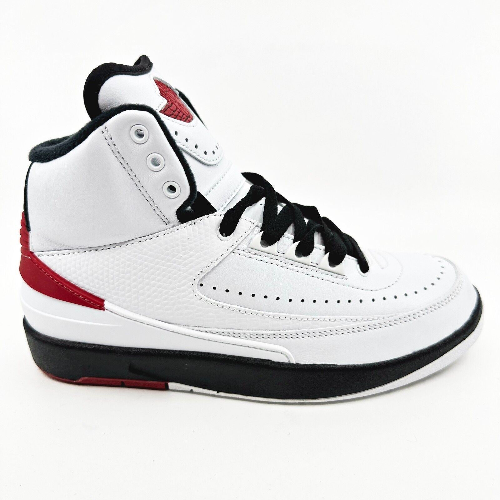 Nike Air Jordan 2 Retro White Varsity Red Black Womens Size 6.5 Sneakers