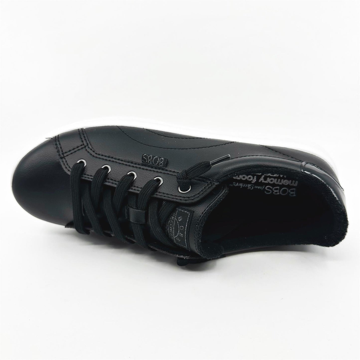 Skechers Bobs D'Vine Instant Delight Black Womens Wide Slip On Sneakers