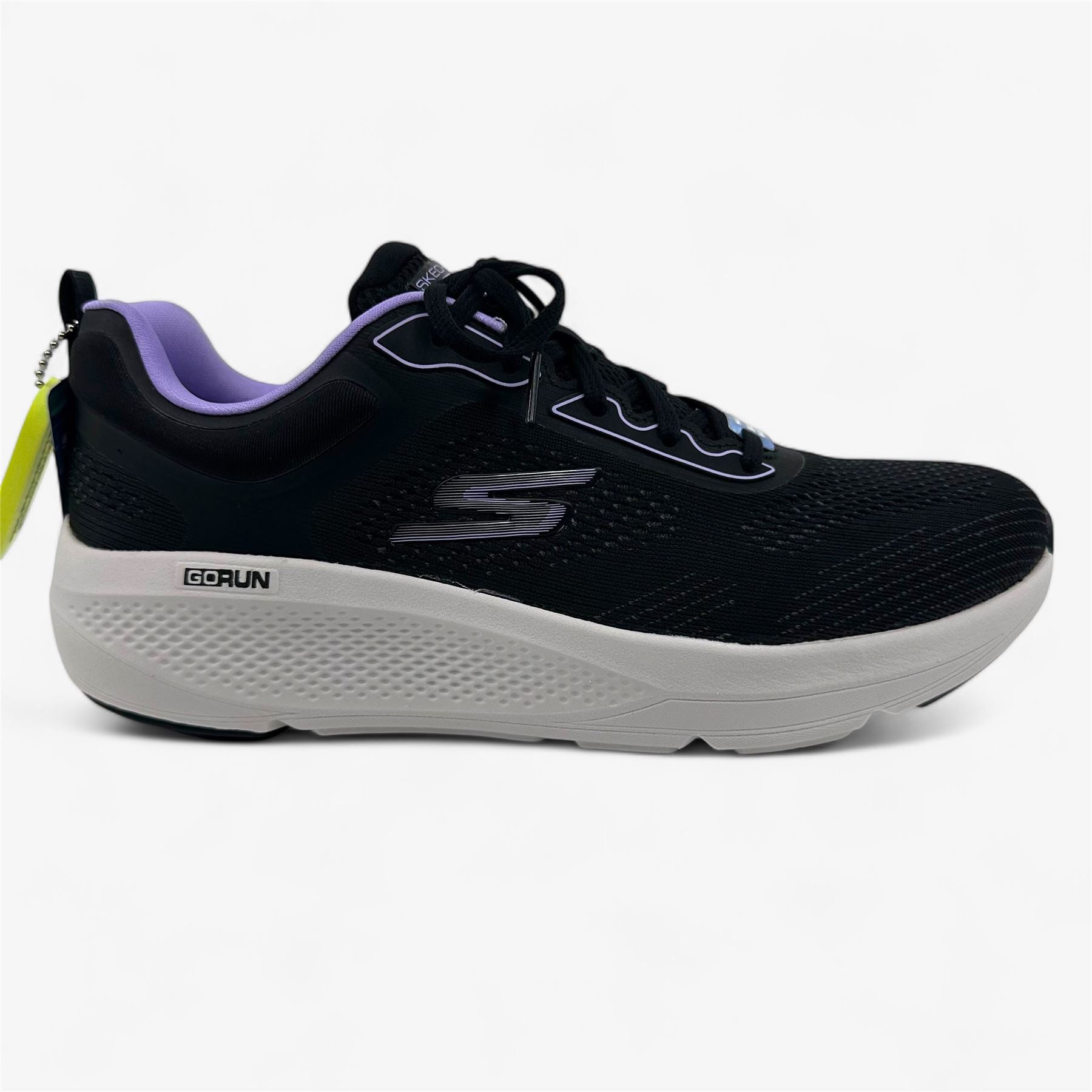 Skechers Go Run Elevate Corral Black Lavender Womens Athletic Sneaker