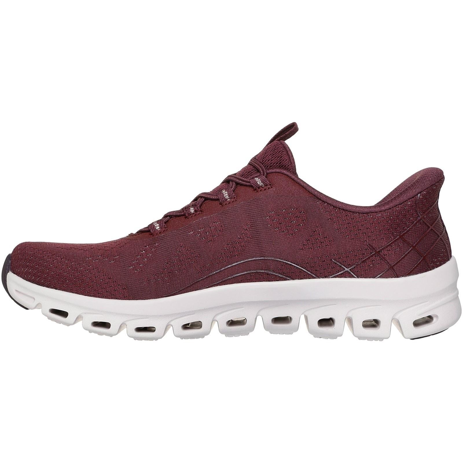 Women's Wide Fit Skechers 104750 Slip-ins Glide Step Elevate Amaze Trainers