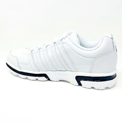 K-Swiss Cracen White Caribou Gold Mens Retro Leather Sneakers 02029107