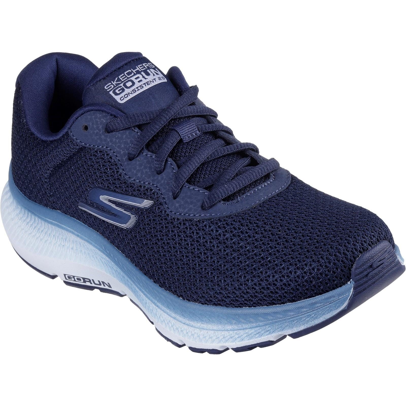 Women's Wide Fit Skechers 128621 Go Run Consistent 2.0 Fast Pace Trainers