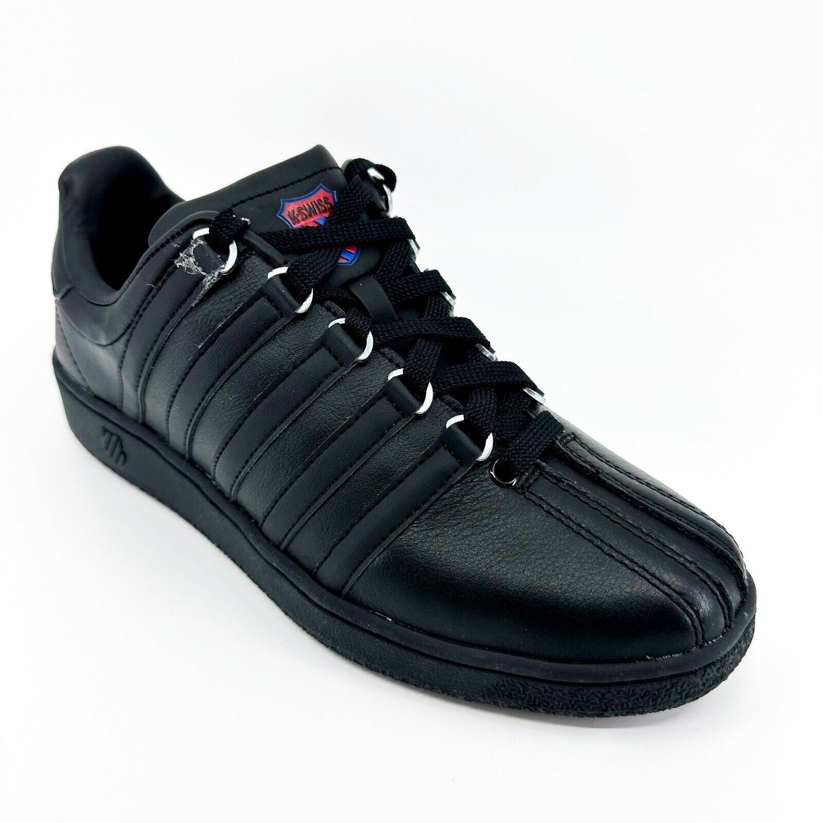 K-Swiss Mens Classic VN Heritage Size 9.5 Black Blue Red Sneakers 05826 020