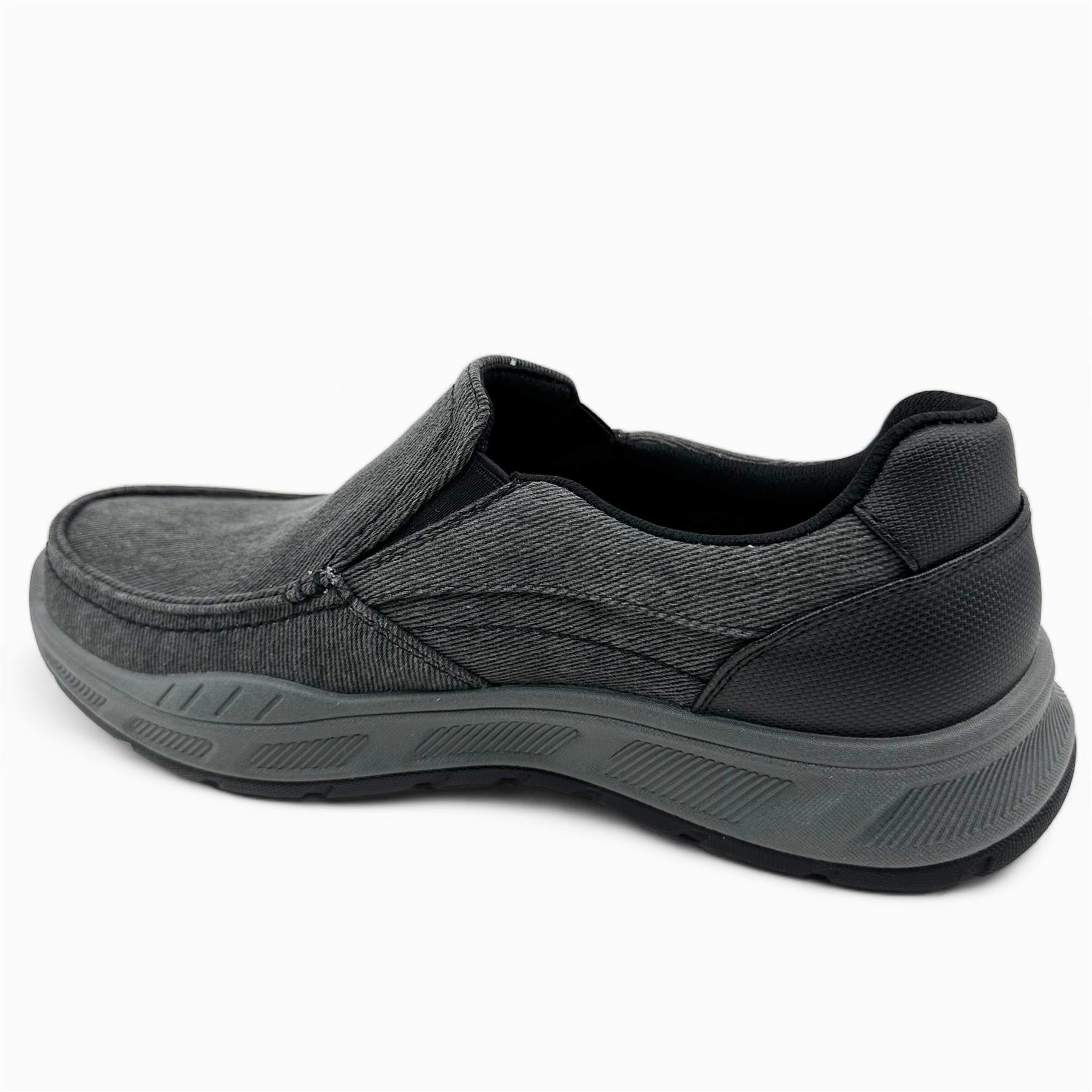 Skechers Cohagen Black Mens Casual Relaxed Fit Slip-On