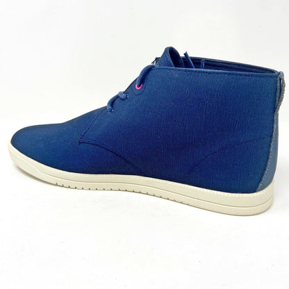 Clae Strayhorn Textile Deep Navy Waxed Canvas Mens Premium  Casual Sneakers