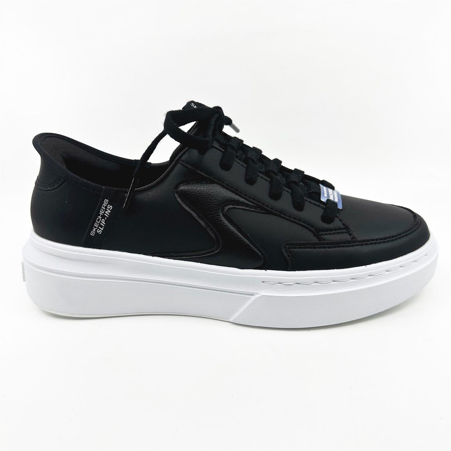 Skechers Cordova Classic New Reign Black White Womens  Slip On Sneakers