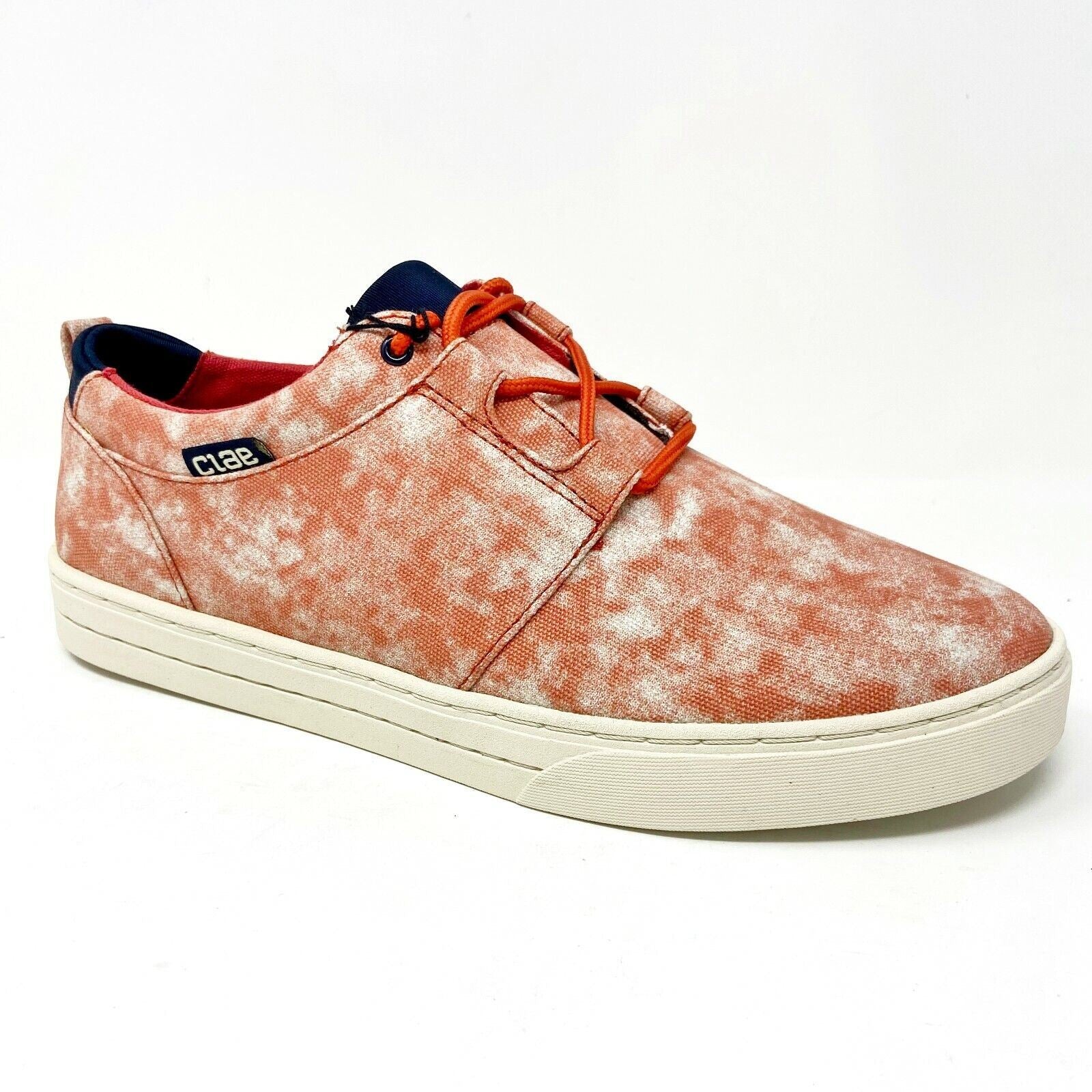 Clae Newman Fire Tie Dye Red Canvas Mens Casual Premium Shoes