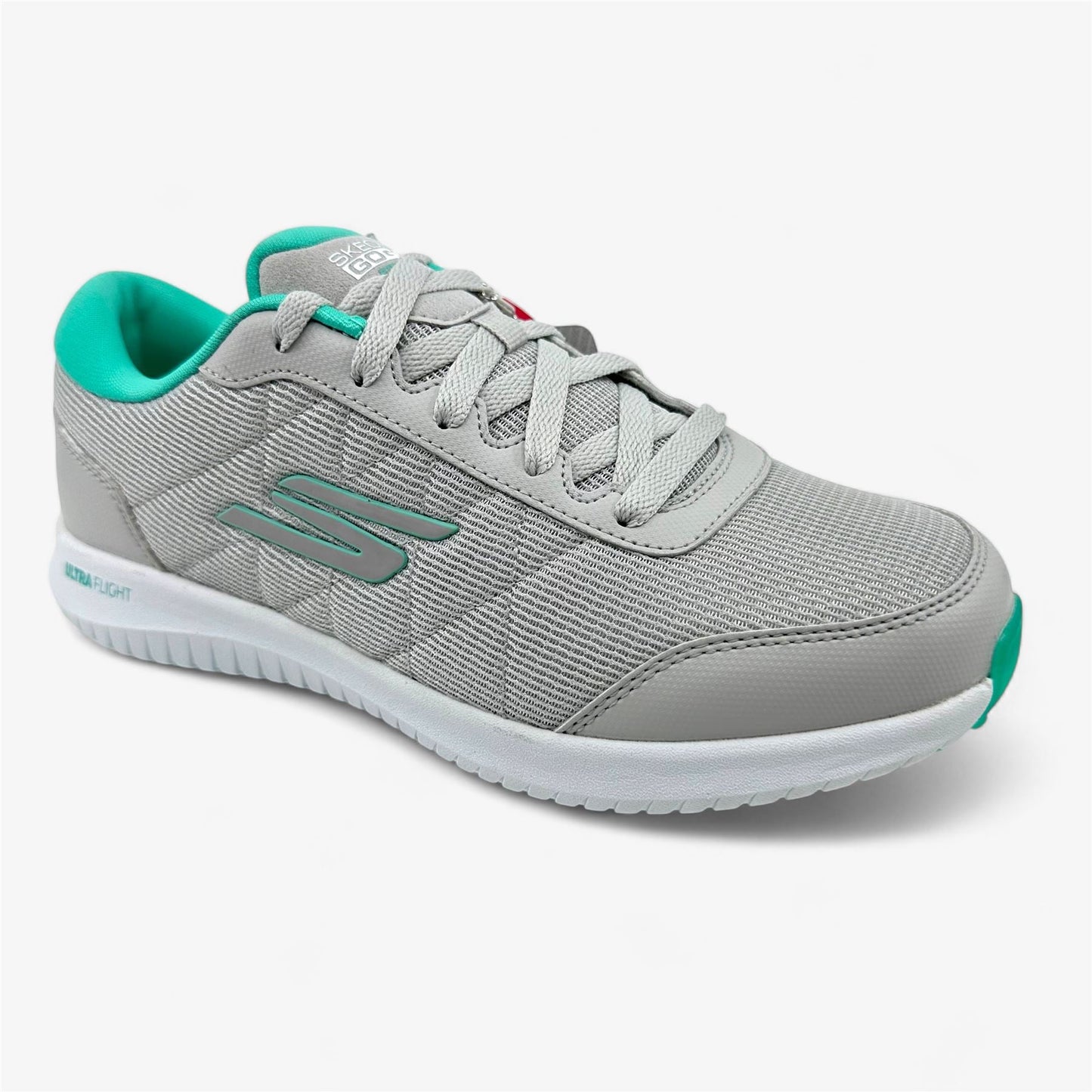 Skechers Go Golf Max Fairway 4 Gray Turquoise Womens Athletic Sneaker