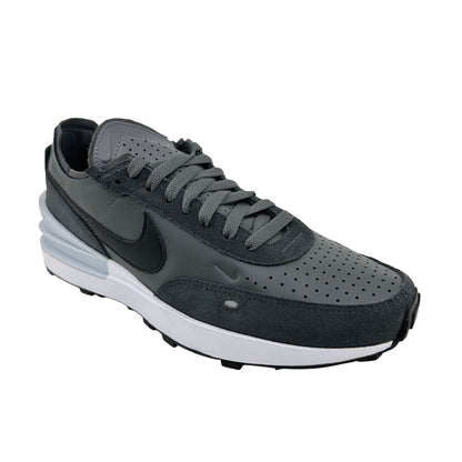 Nike Waffle One Leather Iron Grey Black Mens Athletic Sneaker