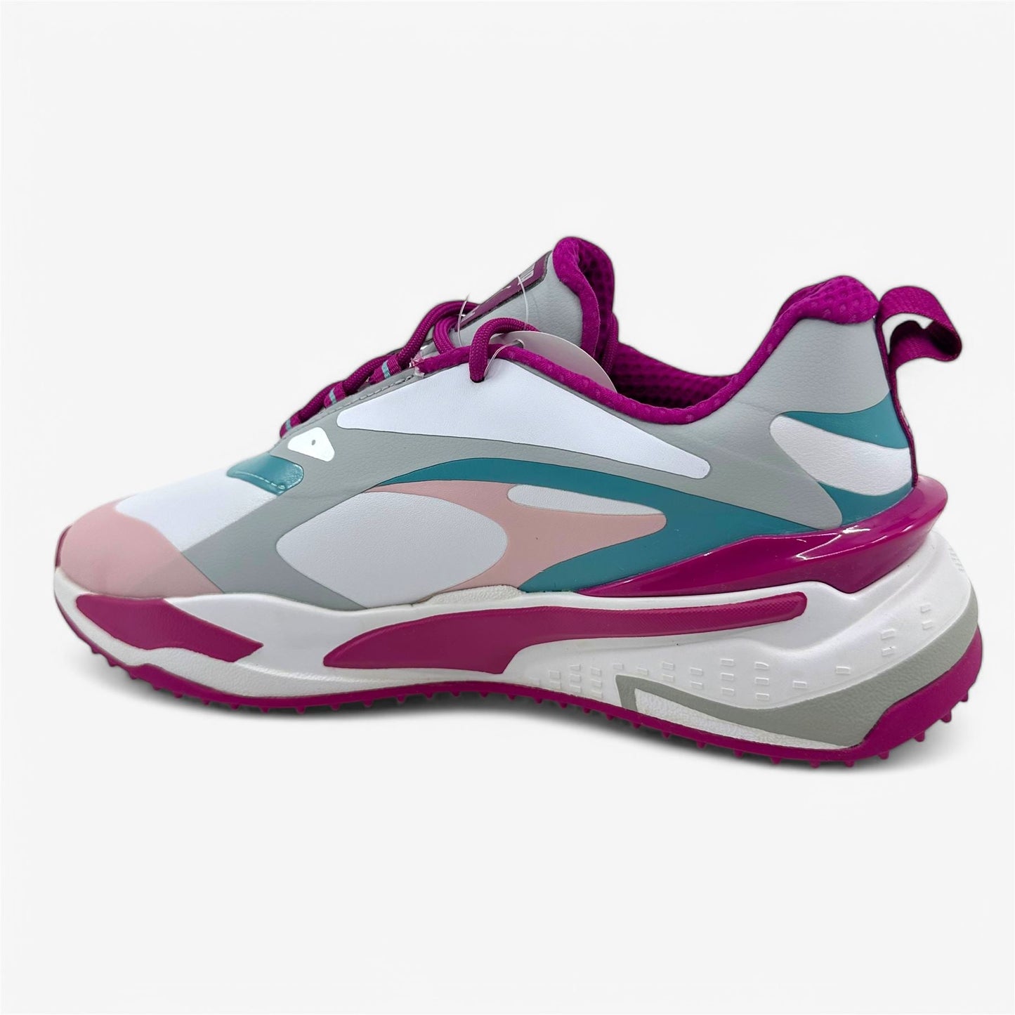 PUMA GS Fast White Chalk Pink Porcelain Womens Waterproof Golf Shoes