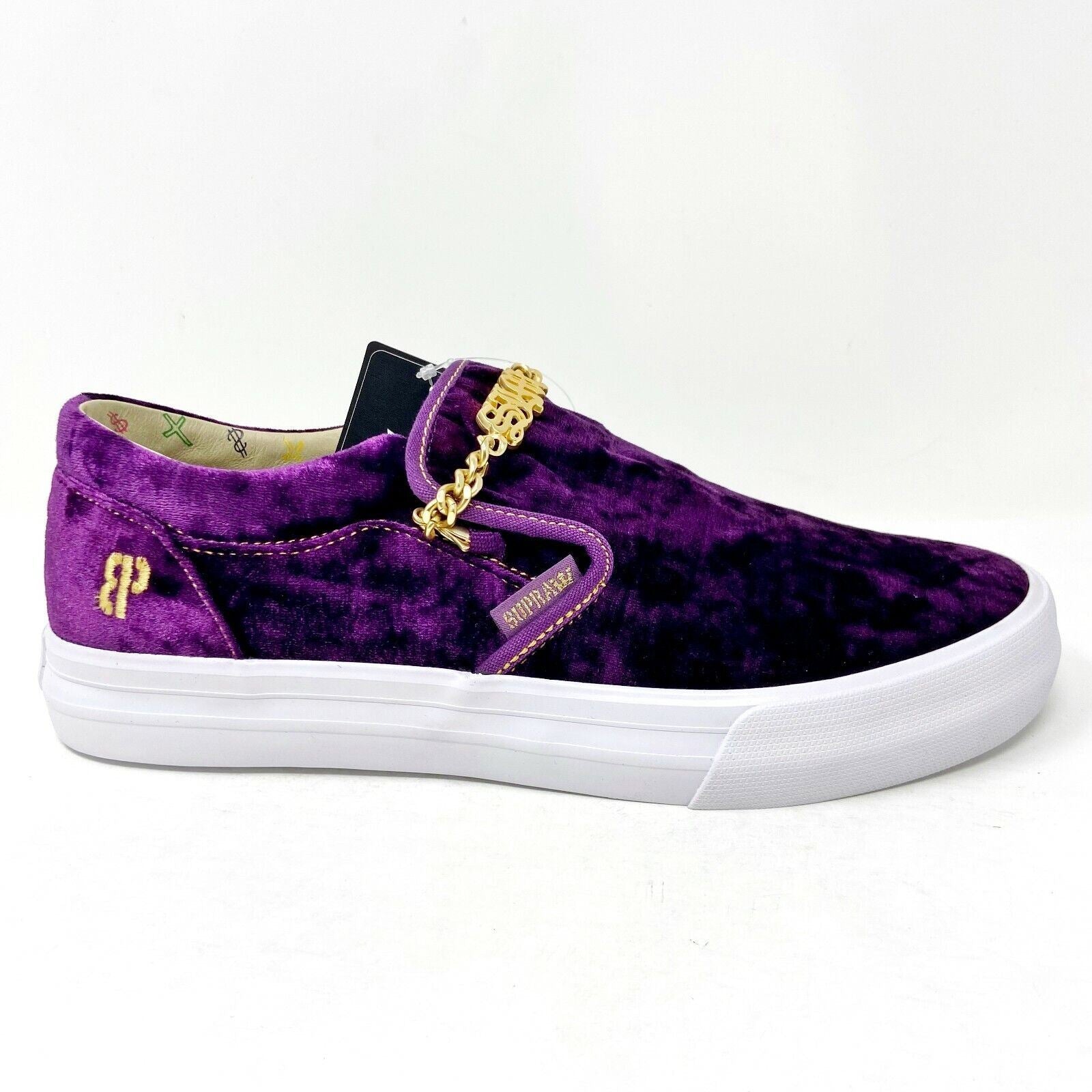 Supra Fenix Flexin Cuba LX Purple Velvet Mens Slip On Skateboard Shoes 06733 573