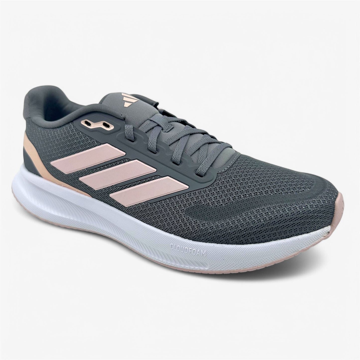 Adidas Runfalcon 5 Grey Sandy Pink White Womens Size 10 Athletic Sneaker