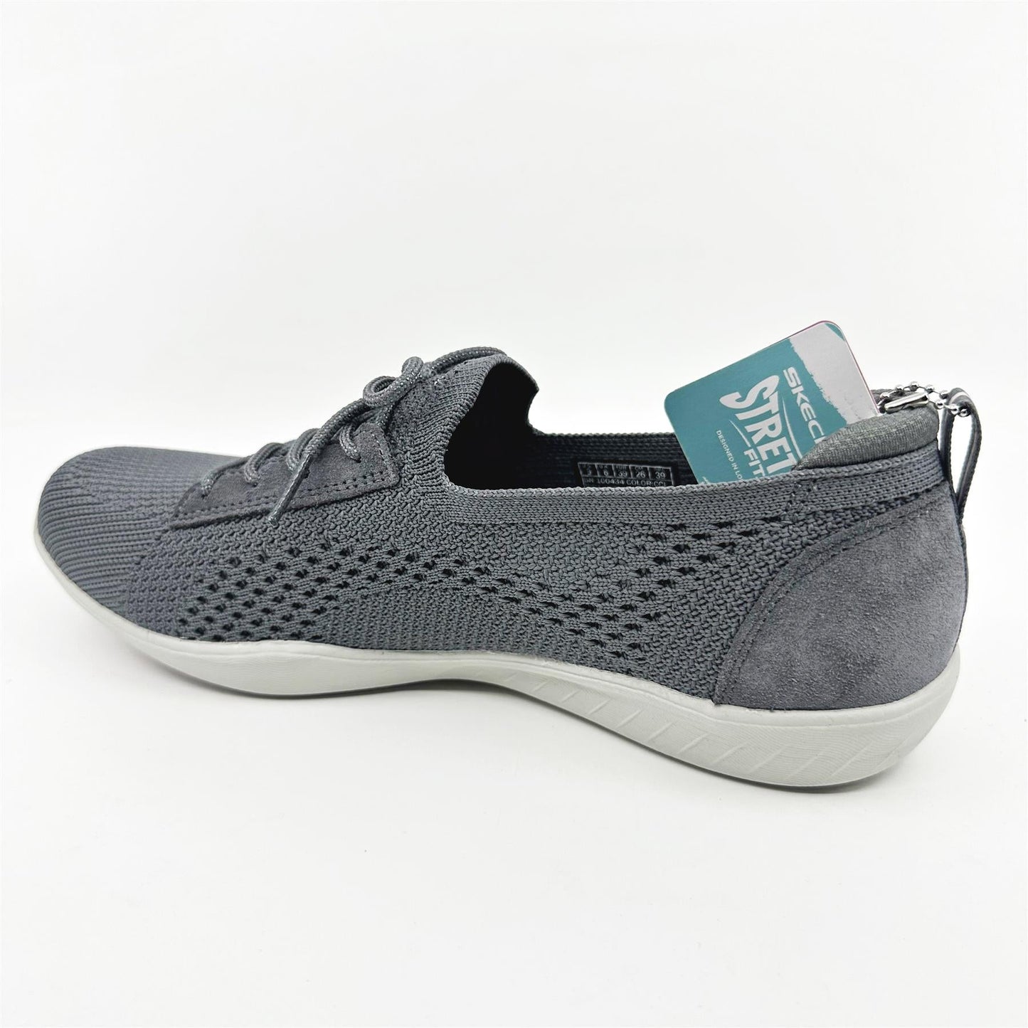 Skechers Newbury St Casually Charcoal Womens Slip On Sneakers