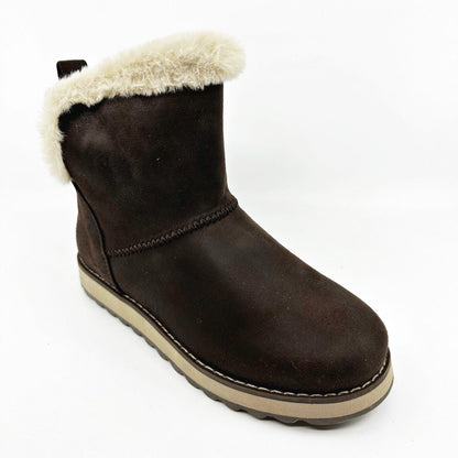 Skechers Keepsakes 2.0 Snowfall Chocolate Womens Size 6 Shearling Winter Boots
