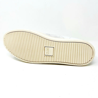 Clae Gregory Mid White Leather Mens Casual Sneakers