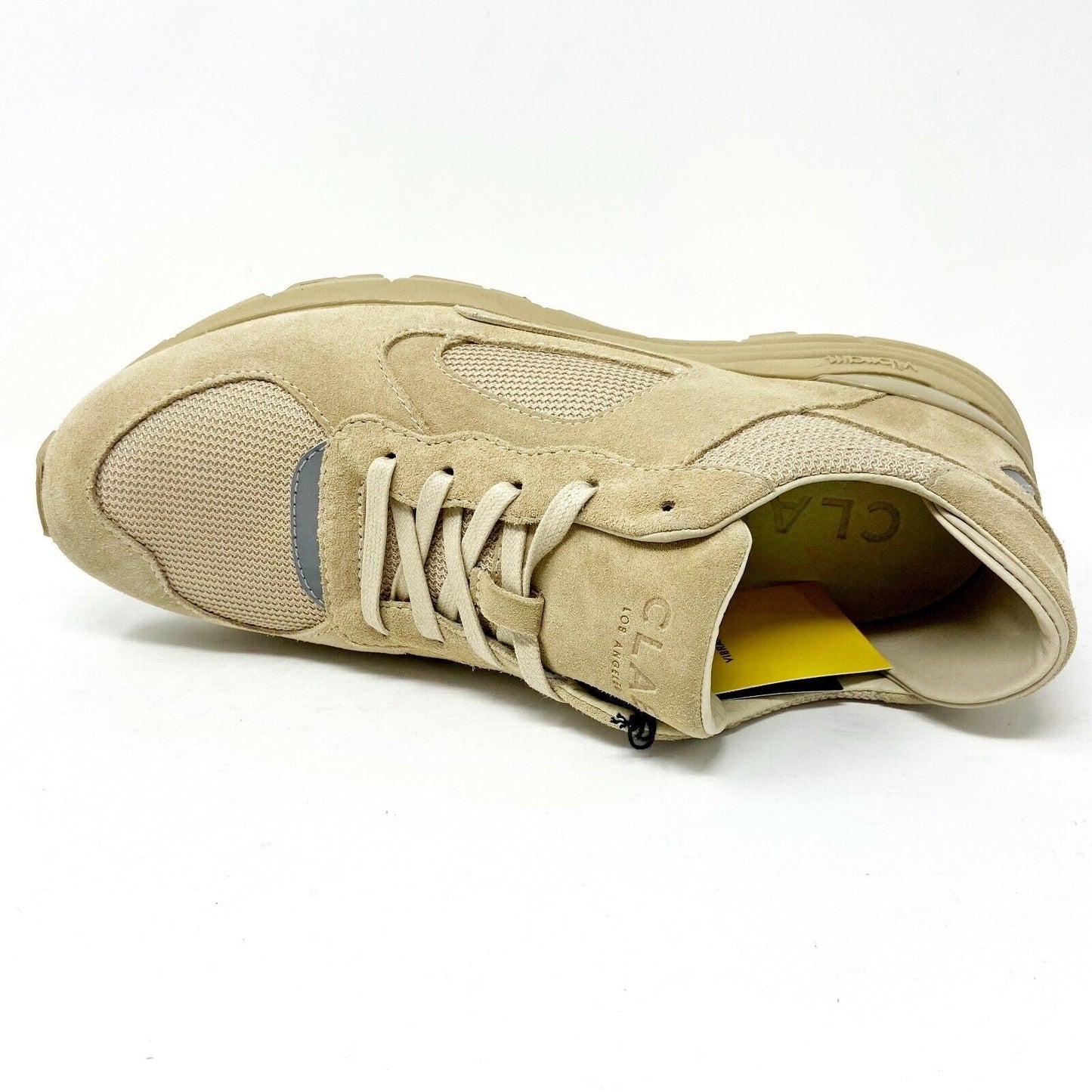 Clae Edwin Vanilla Suede Vibram Mens Trainers Casual Sneakers