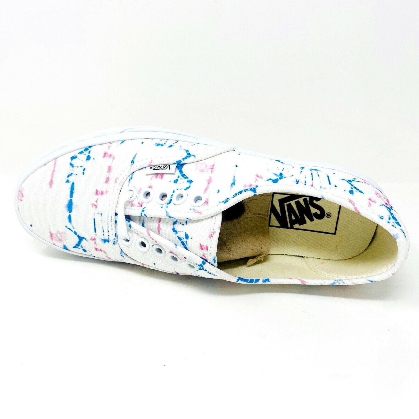 Vans Madewell Authentic Stained True White Tie Dye Womens Casual Shoes