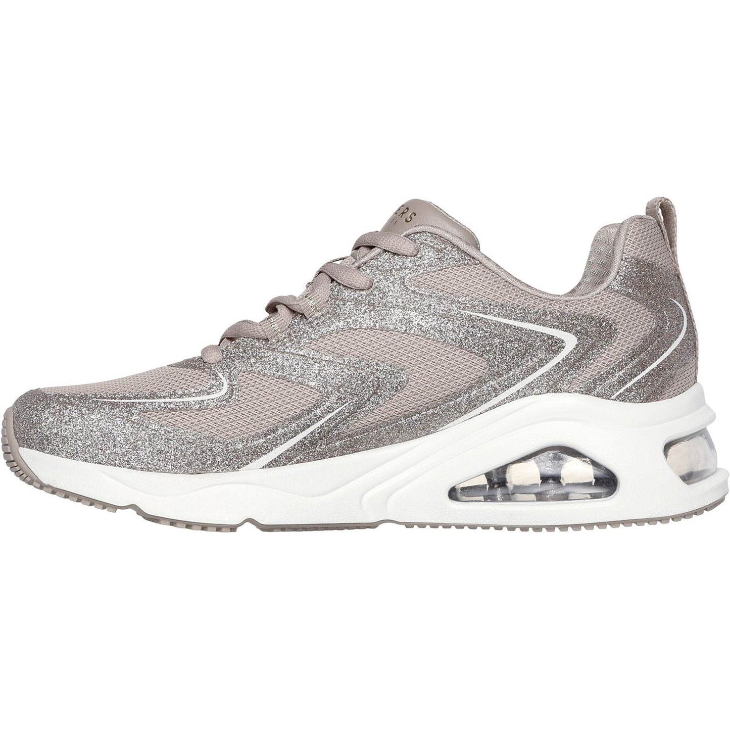 Women's Wide Fit Skechers 177411 Tres-Air Uno Glit Airy Trainers